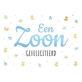 Wenskaart - Een ZOON Gefeliciteerd - 120x170mm