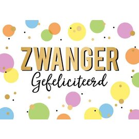 Wenskaart - ZWANGER Gefeliciteerd - 120x170mm