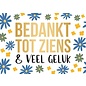 Wenskaart - BEDANKT TOT ZIENS & Veel Geluk - 120x170mm