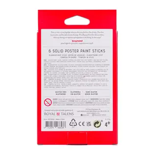 Plakkaatverf sticks set Basic | 6 kleuren