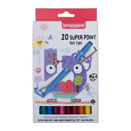 Kids Super Point viltstiften set | 20 kleuren