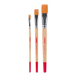 Aquarelpenselen set van 3 plat - polyester