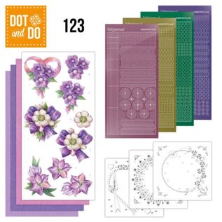 Dot and Do nr.123 paarse bloemen