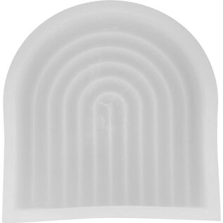 Siliconen vorm - kaarsenmal - Regenboog ca. 14x14.5cm