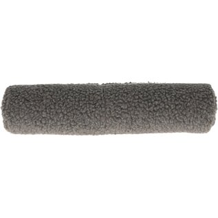 Rol met grijze stof "Schapenvacht" 30 cm x 1 m