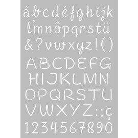 SJABLOON A4 alfabet capital/lower 21X29,7 CM