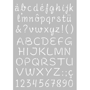 SJABLOON A4 alfabet capital/lower 21X29,7 CM