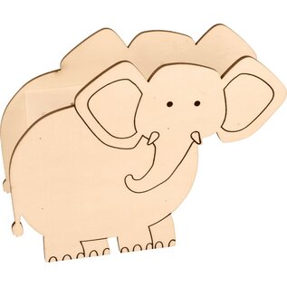 Houten spaarpot OLIFANT 17,5x13x5,5 cm