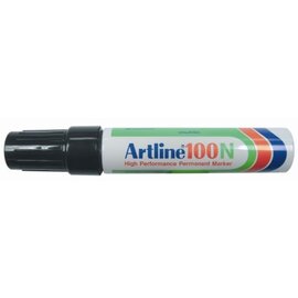 Artline: Permanente Marker "100N" schuine punt, 7.5-12mm - Zwart