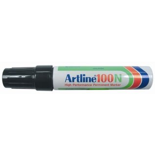 Artline: Permanente Marker "100N" schuine punt, 7.5-12mm - Zwart