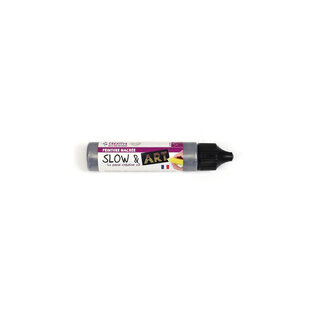 Slow & art verf 30ml - Parelmoer zilver