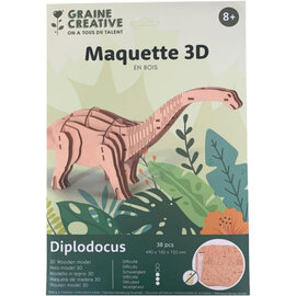 3D houten model - DIPLODOCUS