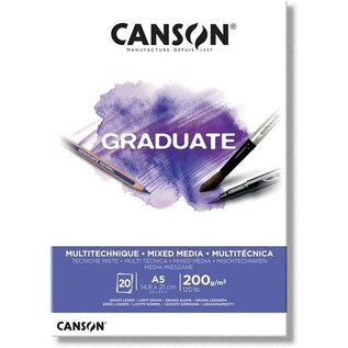 Canson - Graduate - Mixed Media - Wit Papier 200g/m² A5