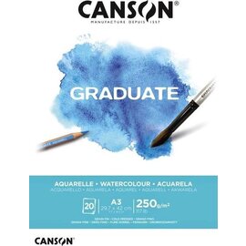 Canson Aquarelblok Graduate A3 250gr 20vel