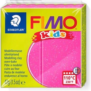 Fimo Kids Plasticine 42g Glitter Roze