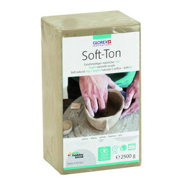 Soft-Ton, natuurlijke klei, wit 2500g, luchtdroog