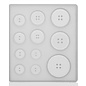 Siliconen mal 9x8cm Knopen 11st
