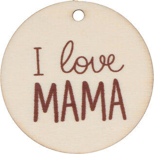 Set van 2 houten hangers - I Love Papa / Mama