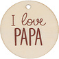 Set van 2 houten hangers - I Love Papa / Mama
