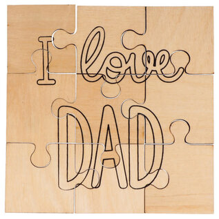 HOUTEN PUZZEL - I Love DAD