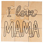 HOUTEN PUZZEL I Love MAMA