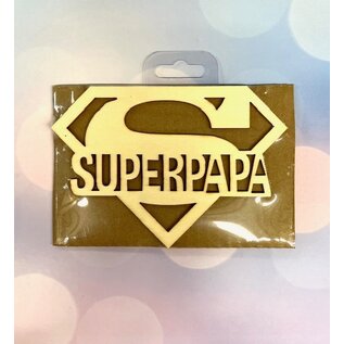 Houten bordje - SUPERPAPA -