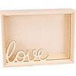 Houten kader 3D - Love - 20 cm x 15 cm x 5 cm