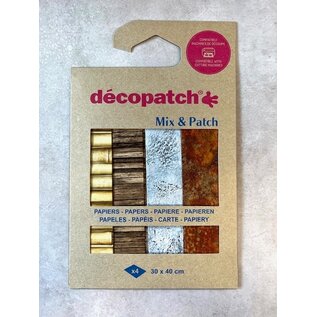 Decopatch papier Mix & Patch 4vellen 30x40cm