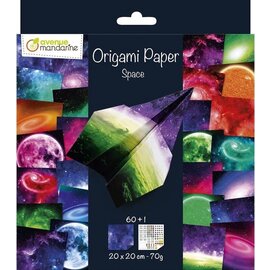 Origami papier Space, 60 vellen 70g 20 x 20 cm