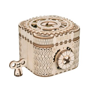 Houten Puzzel 3D Treasure Box, 12,4 x 8,5 x 10 cm
