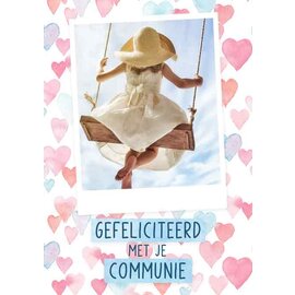 Wenskaart Communie - Gefeliciteerd met je Communie