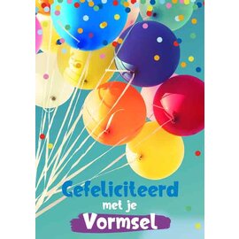 Wenskaart Communie - Gefeliciteerd met je Vormsel