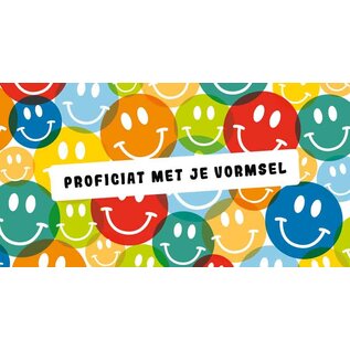 Wenskaart Communie - Gefeliciteerd met je Vormsel groot