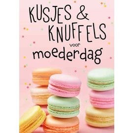 Wenskaart Moederdag - Kusjes en knuffels