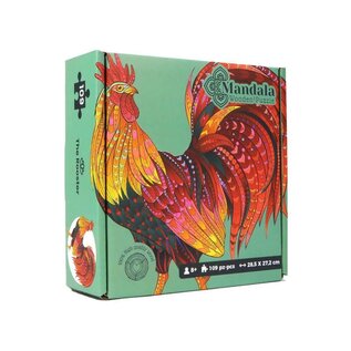 Logica Giochi Mandala Houten puzzel Haan/ Rooster, 28,5×27,2 cm