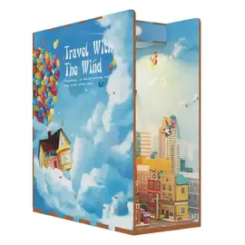 DIY Book Nook Boekensteun Travel With The Wind Bookend, Tone-Cheer, 18,2x8x24,5cm