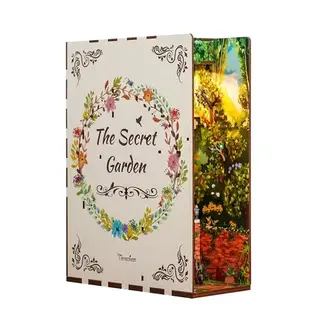 DIY Book Nook Boekensteun The Secret Garden Bookend, Tone-Cheer, 18,2x8x24,5cm