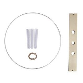 Deco ring + houten bord  ø 35cm + acryl reageerbuisje, box 1 set