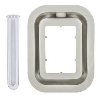 Silicone gietmal vaas rechthoek, 10,5x3,7x14cm, incl. 1 reageerbuisje