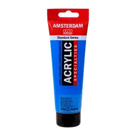 AMSTERDAM acrylverf tube 120 ml Metallic Blauw 834