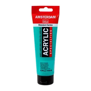 AMSTERDAM acrylverf tube 120 ml Metallic Groen 836