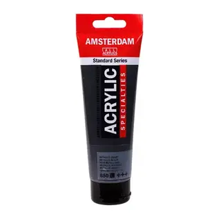 AMSTERDAM acrylverf tube 120 ml Metallic Zwart 850