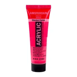 AMSTERDAM acrylverf tube 20 ml Metallic Rood 832