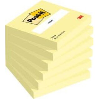 POST-IT®: NOTES 76X76MM, 100 BLAADJES/BLOK - GEEL