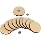 Houten badges 4.5x0,5cm met magneet 10st.