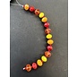 Streng parels mix geel-orange-rood groot en klein
