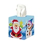 Tissuedoos plastic canvas pakket Wintertijd 13x12x12cm