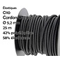 rekker outdoor rond sterk 5,2mm zwart per meter