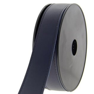 imitatieleder 30mm kleur 15 donkerblauw per meter