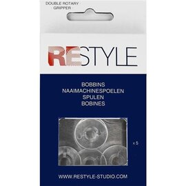 Naaimachinespoelen voor dubbele omloppgrijper plastic 21,8 x 8,8 mm hoog, 5 stuks